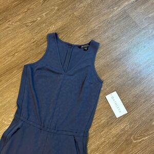 Athleta Brooklyn Textured Jumpsuit - Ankle Length, Pockets Blue Womens size 4